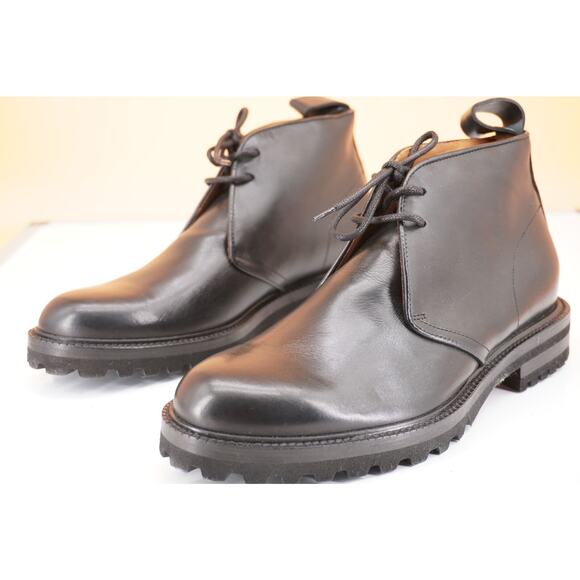 GREATS Brooklyn Chukka Boot Black Leather SZ 8 New Desert Lug 2 lace Army main image 11